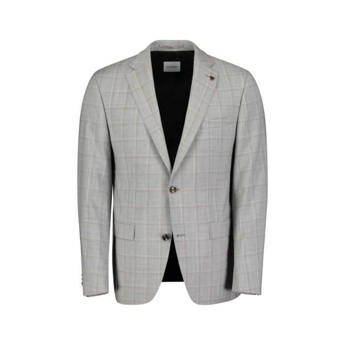 Anzug, light grey/taupe/check