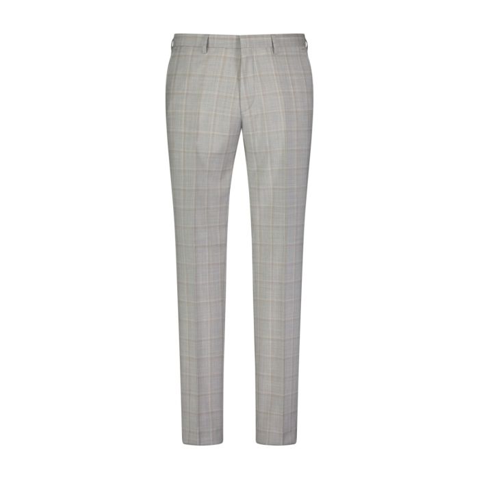 Anzug, light grey/taupe/check