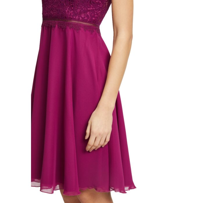 Festkleid mit Chiffonrock, purple