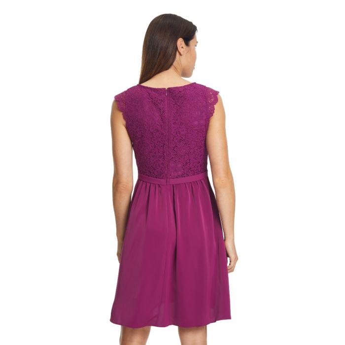 Festkleid mit Satinrock, purple