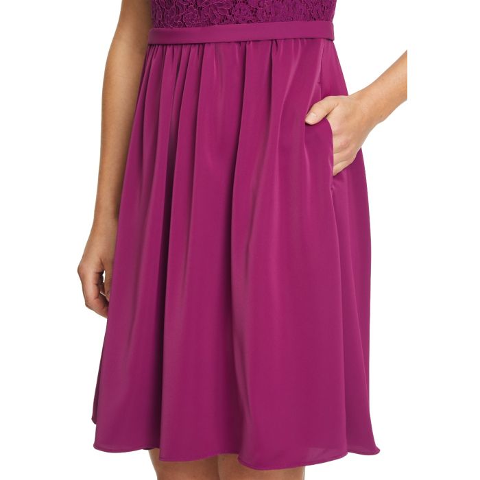Festkleid mit Satinrock, purple