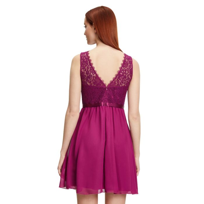 Festkleid mit Spitze, purple