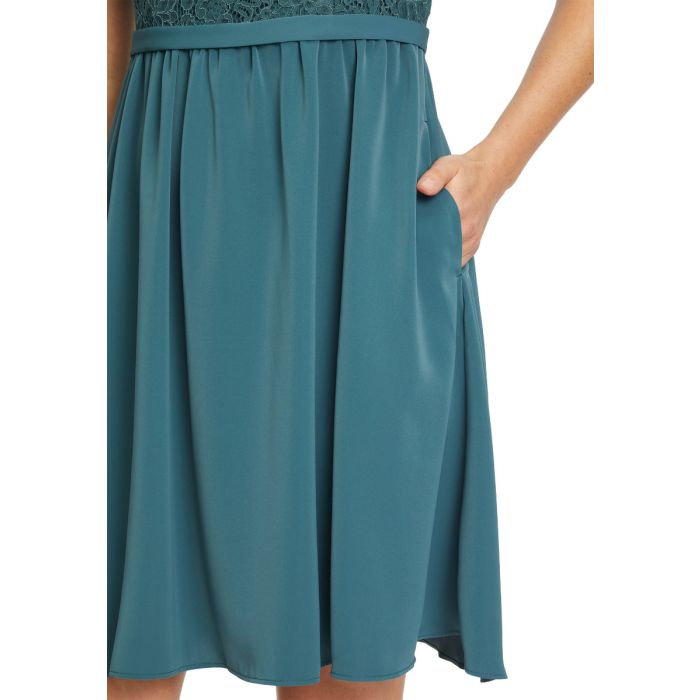 Festkleid mit Satinrock, eucalyptus