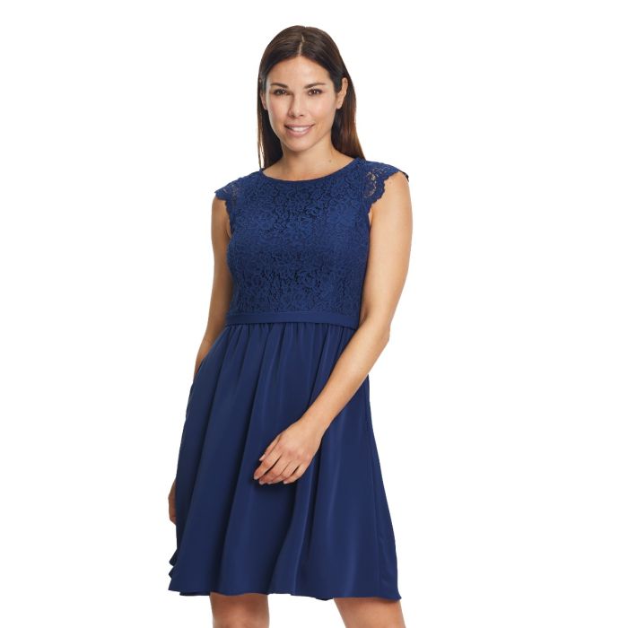 Festkleid mit Satinrock, festival blue