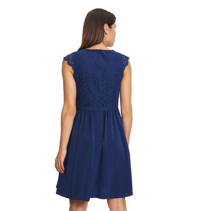 Festkleid mit Satinrock, festival blue