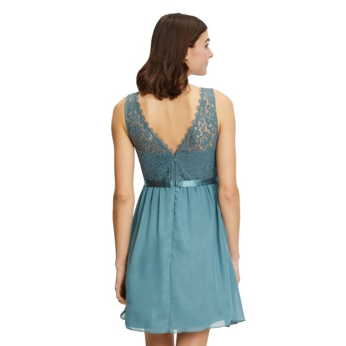 Festkleid mit Spitze eucalyptus