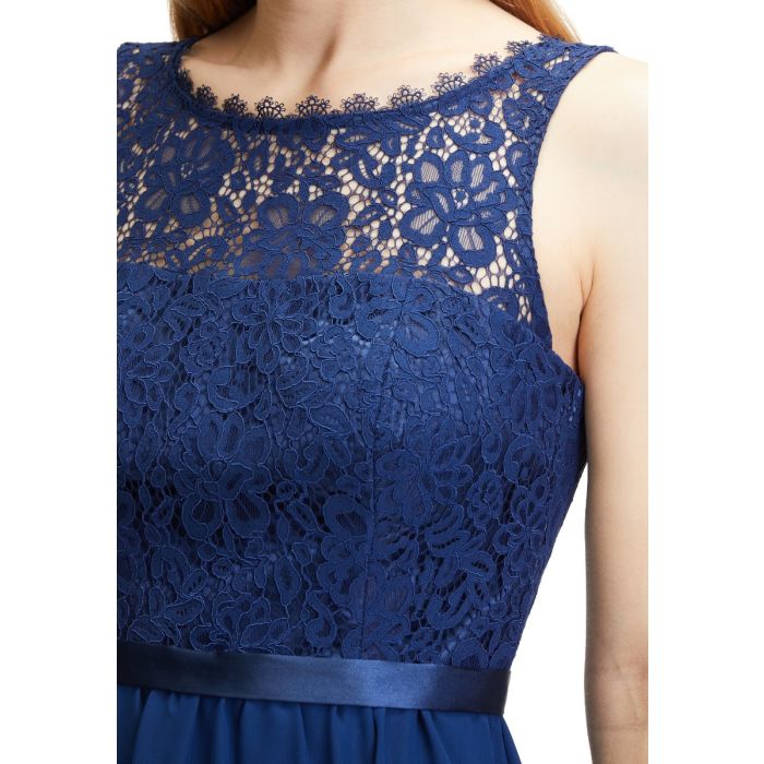 Festkleid mit Spitze, festival blue