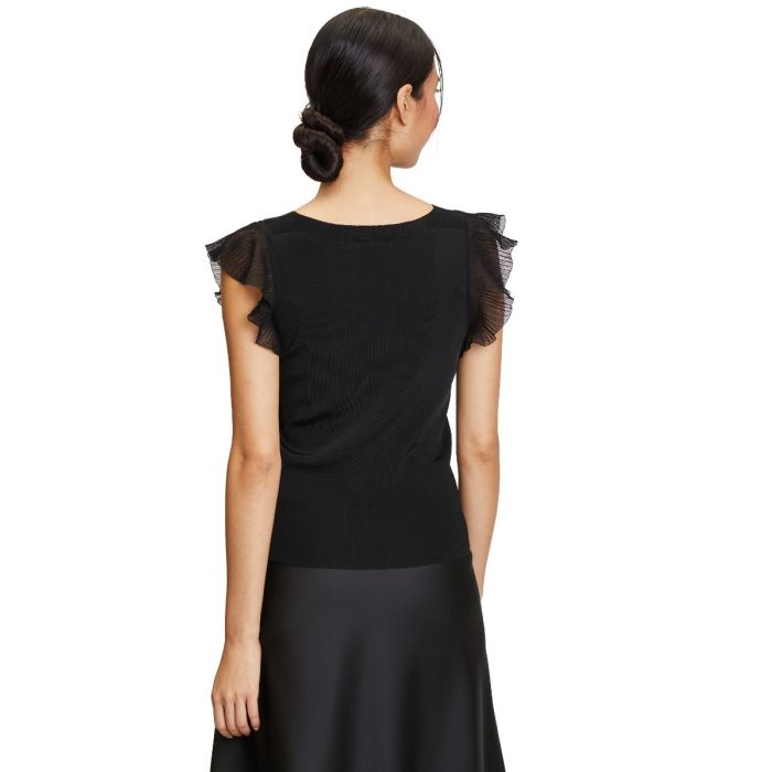 Strick Top, schwarz