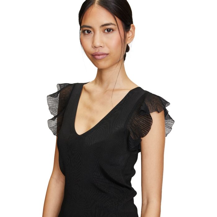 Strick Top, schwarz