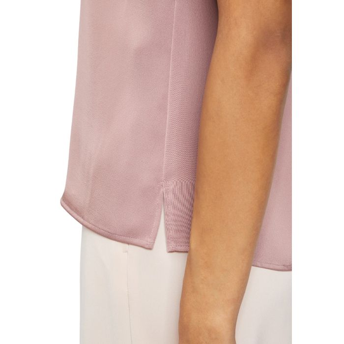 Da-Bluse mit Volantarm, rose