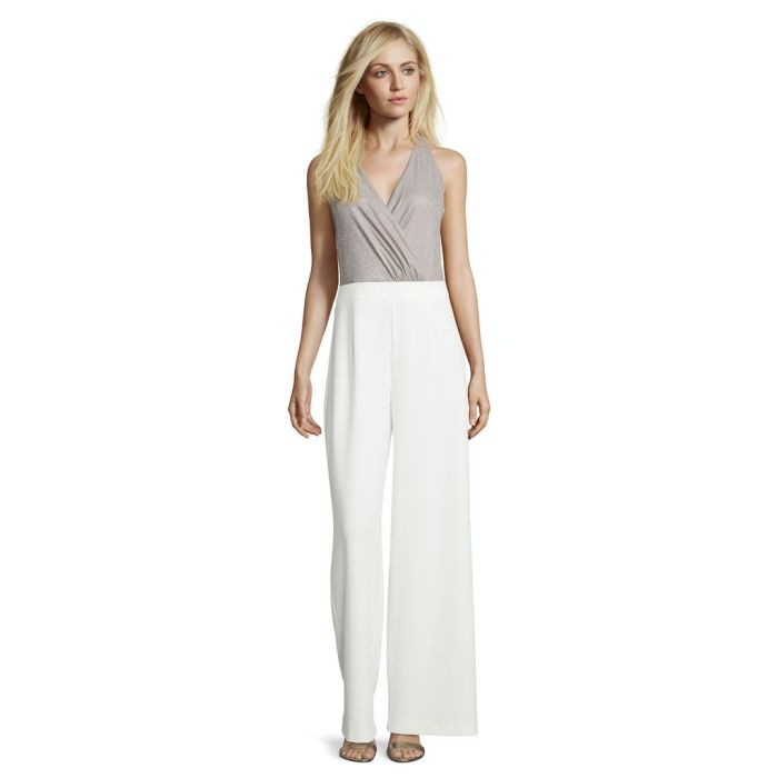 Beige Velour Overall Set