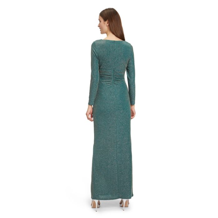 Glitzer Abendkleid,green-gold