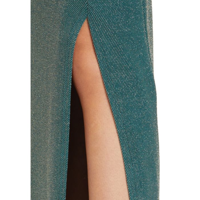 Glitzer Abendkleid,green-gold