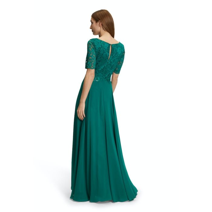 Abendkleid mit Spitzenoberteil, bright ivy