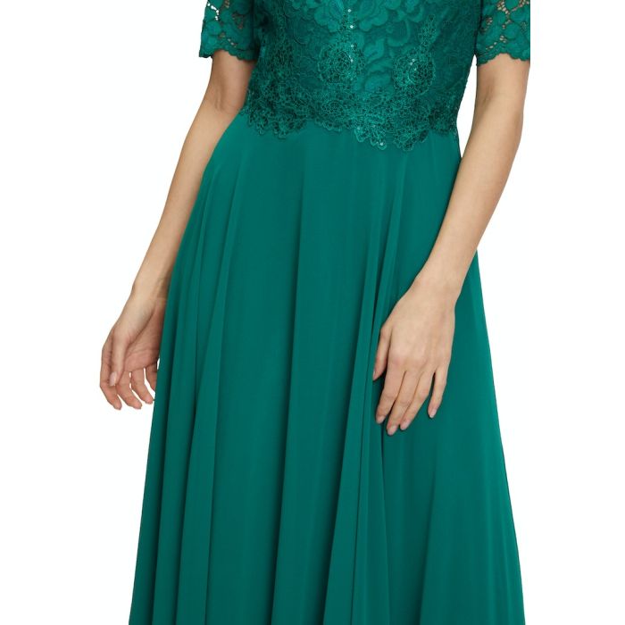 Abendkleid mit Spitzenoberteil, bright ivy