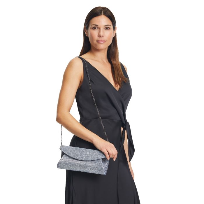 Tasche, blue/silver/glitter