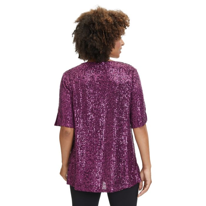 Paillettenshirt, purple