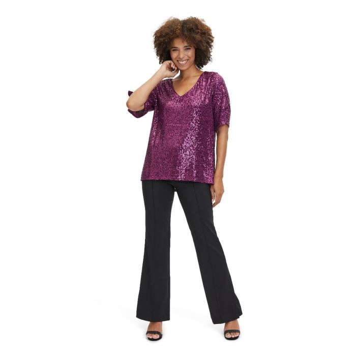 Paillettenshirt, purple