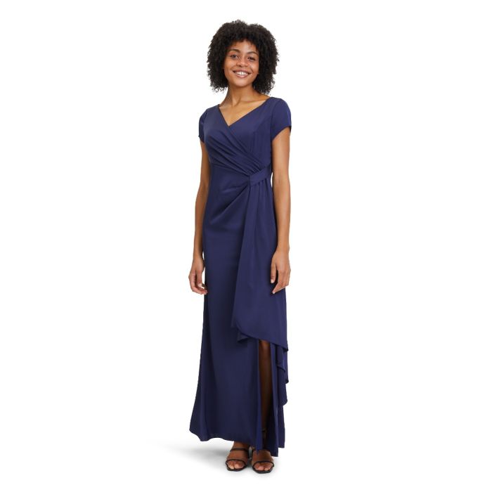 Abendkleid aus Satin, blue