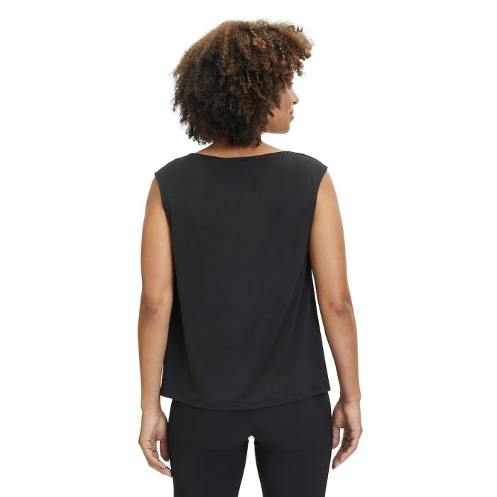 Blusentop mit Wasserfallausschnitt, black