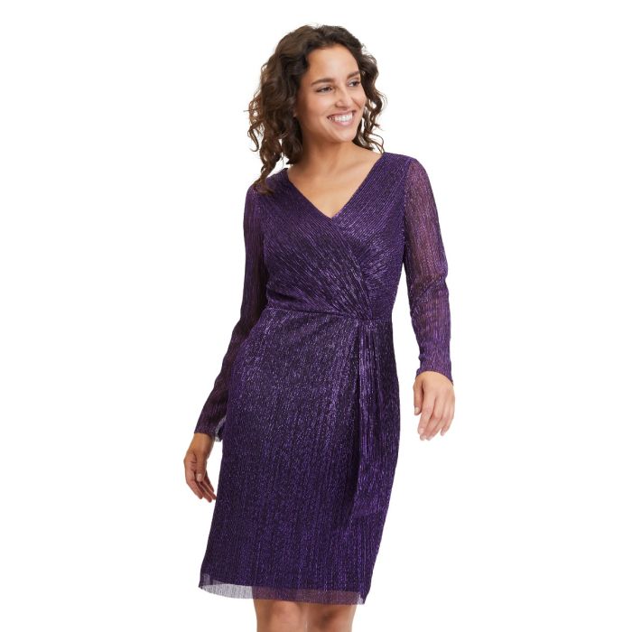 Festkleid mit Arm, pink/black