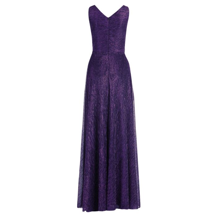Abendkleid mit Lurex, pink/black