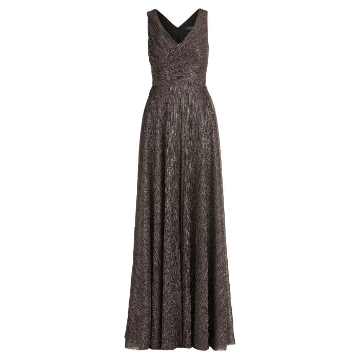 Abendkleid mit Lurex, black/rosé