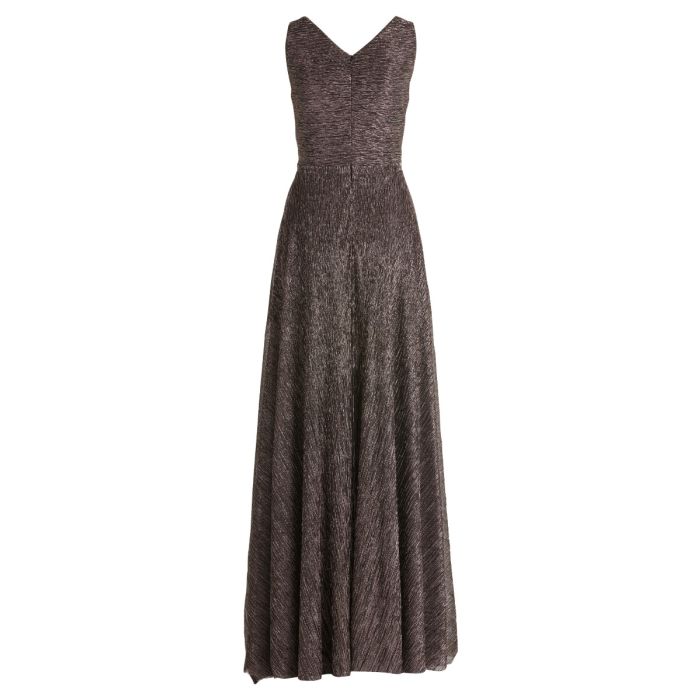 Abendkleid mit Lurex, black/rosé