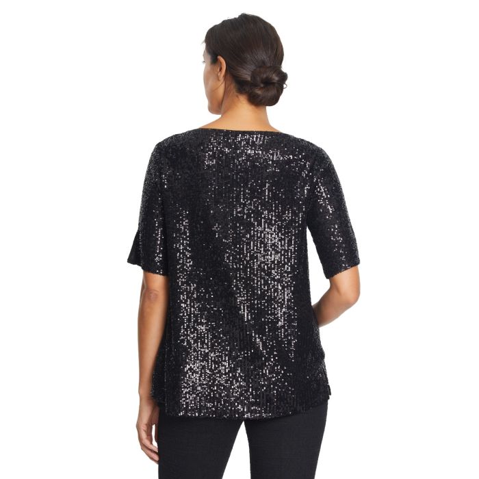 Paillettenshirt, black