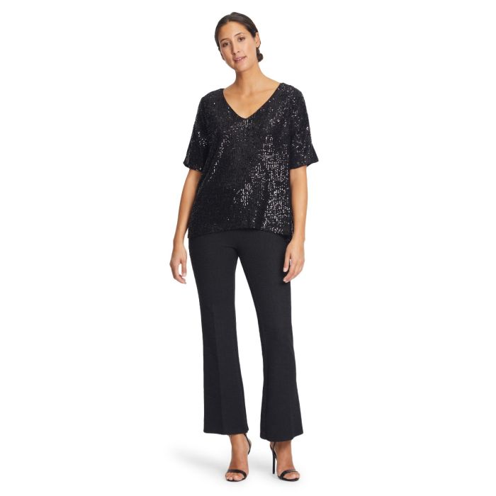Paillettenshirt, black