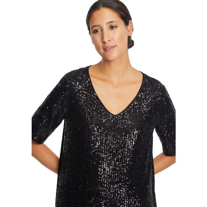 Paillettenshirt, black