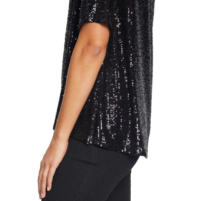 Paillettenshirt, black