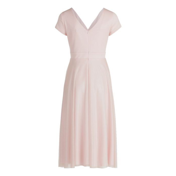 Maxikleid mit Glitzer, cream/silver