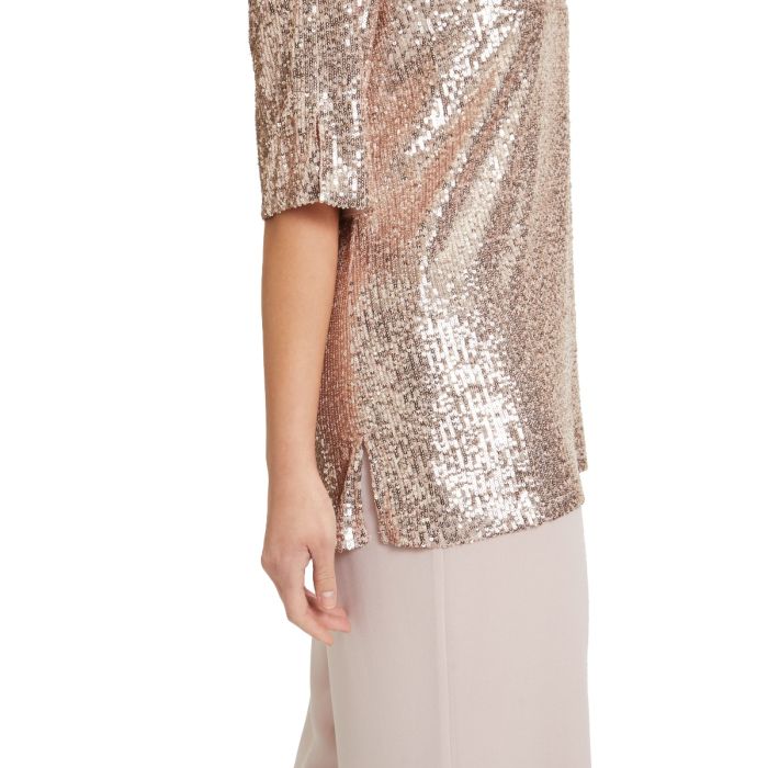 Paillettenshirt, rosé