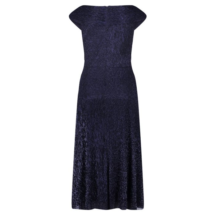 Maxikleid mit Lurex, blue/black