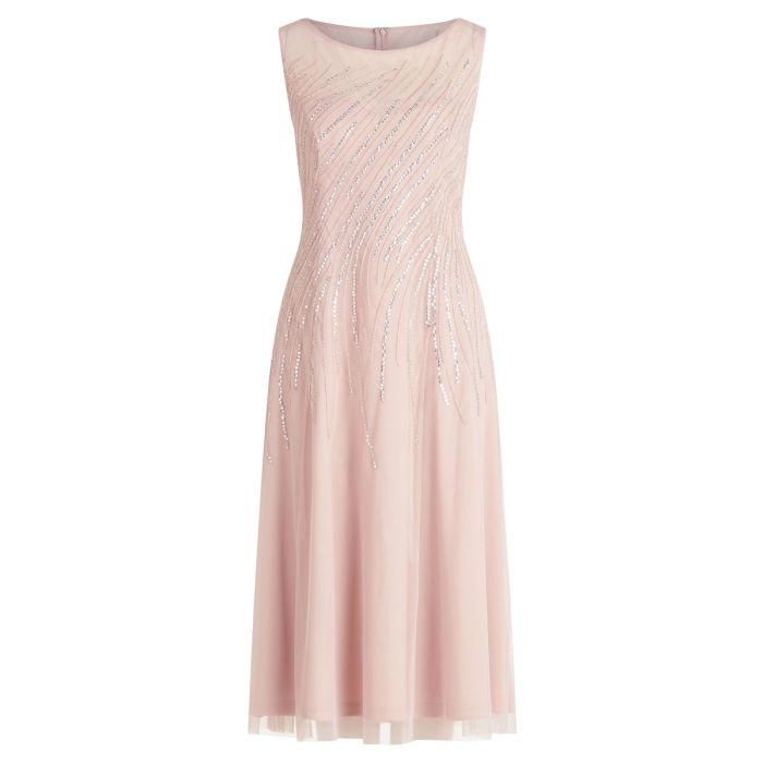 Festkleid mit Pailletten, rose/silver