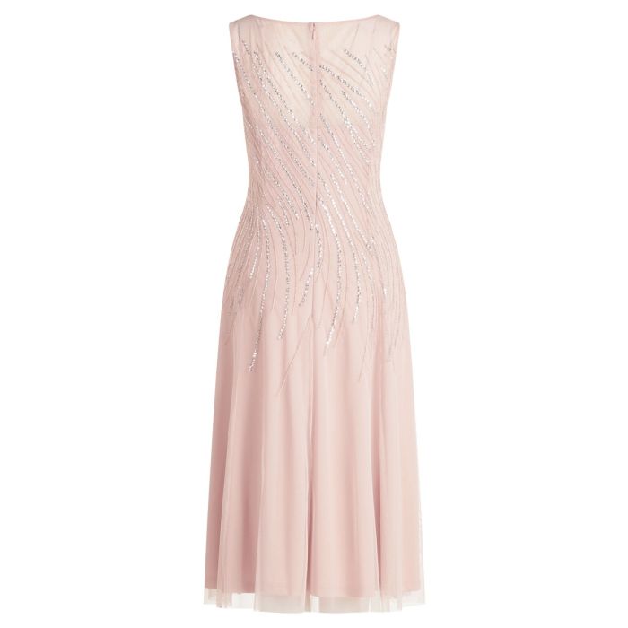 Festkleid mit Pailletten, rose/silver