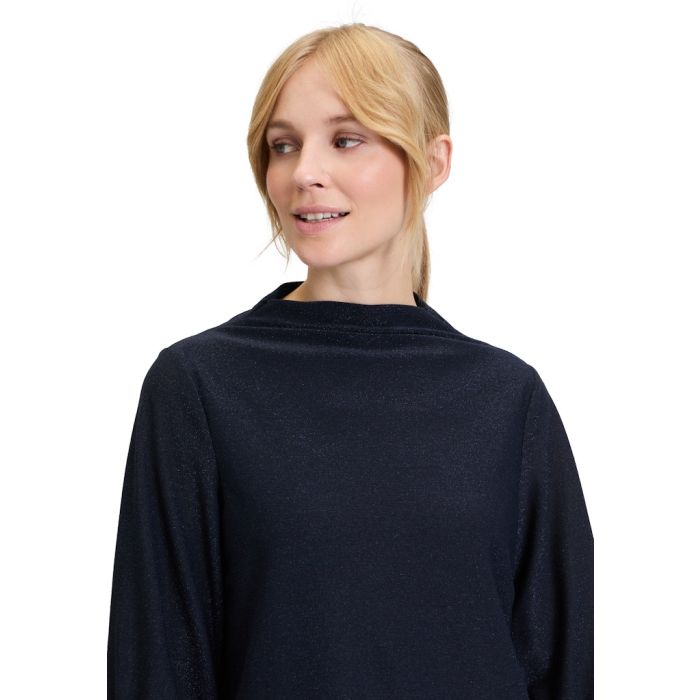 Blusenshirt mit Lurex, night sky