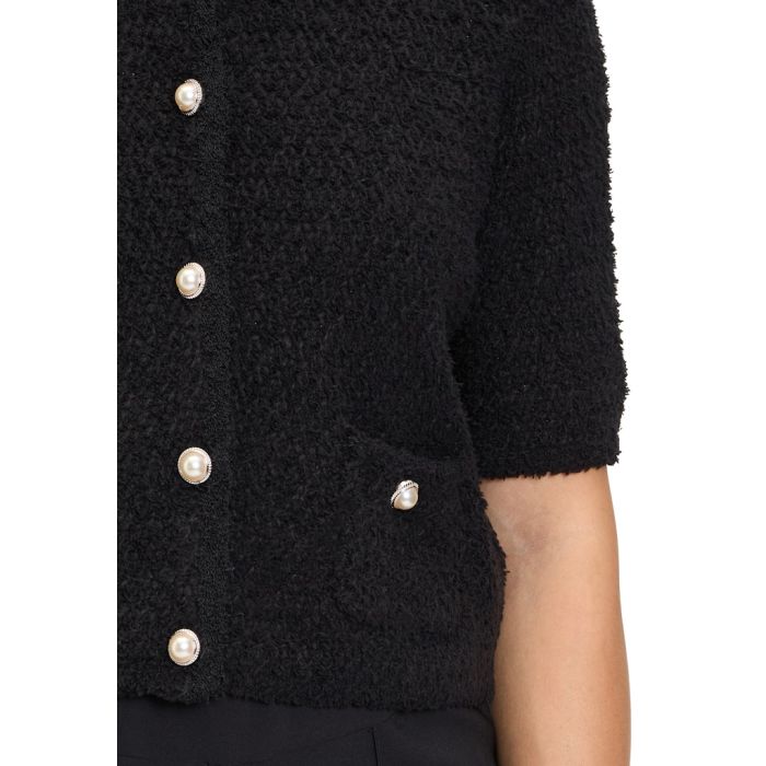 Strickjacke, 1/2 Arm, black