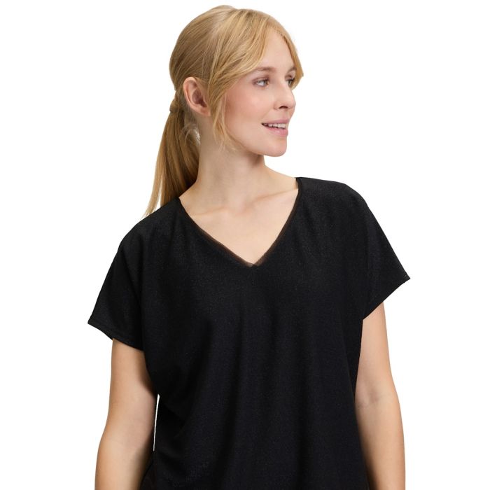 Shirt mit Lurex, black