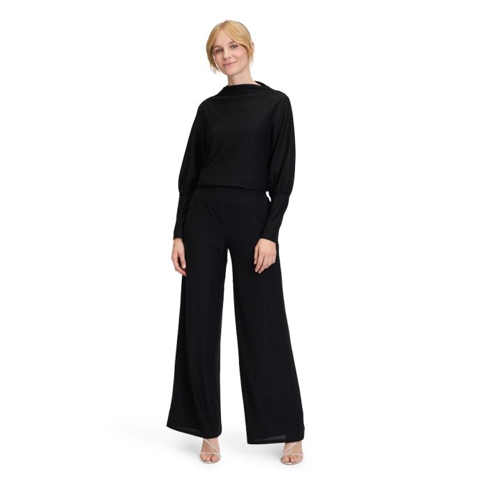 Blusenshirt mit Lurex, black