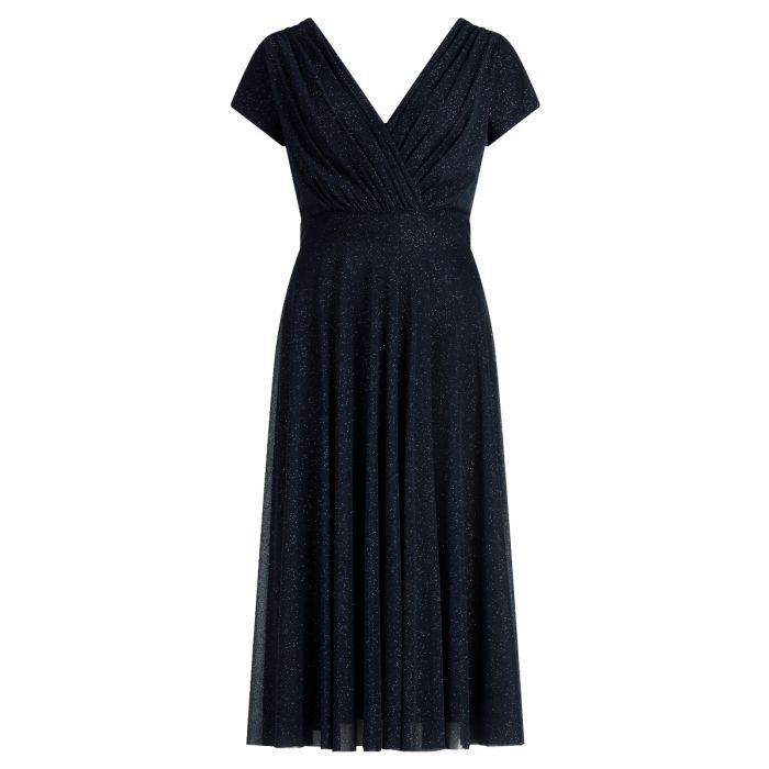 Maxikleid mit Glitzer grey/grey