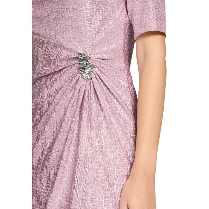 Etuikleid mit 1/2 Arm, rosé/silver