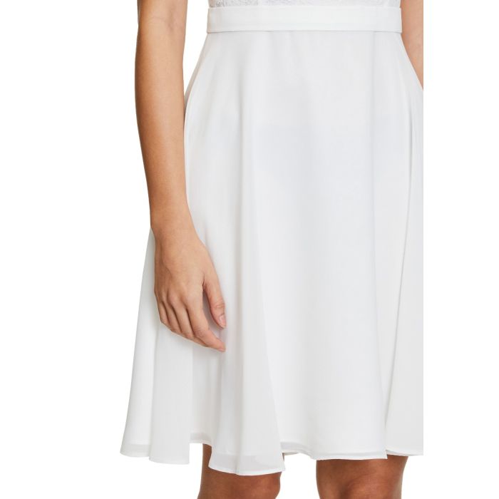 Kleid mit Spitzenoberteil, ivory white