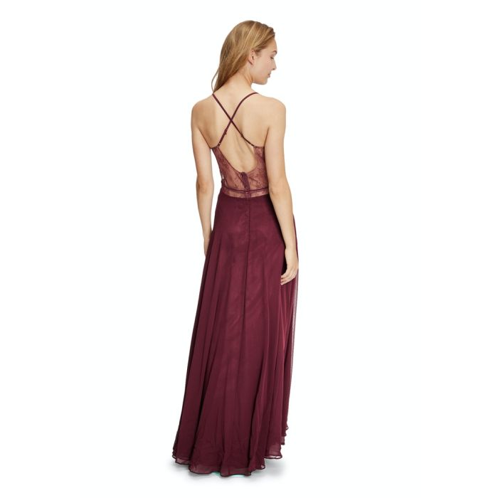 Abendkleid mit Cut Outs, camine red