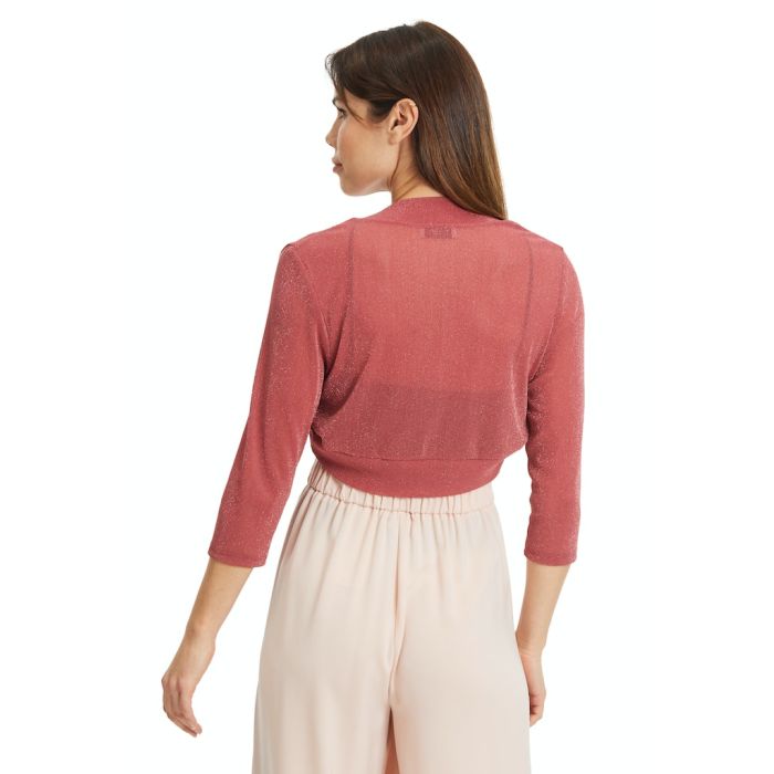 Bolero mit Lurex, red/silver