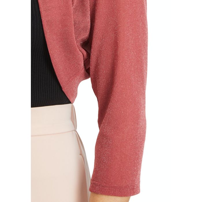 Bolero mit Lurex, red/silver