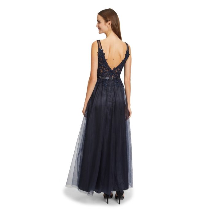 Ballkleid, salute-grau