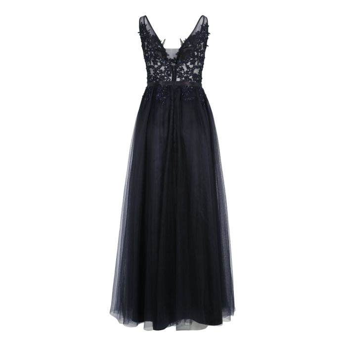 Ballkleid, salute-grau