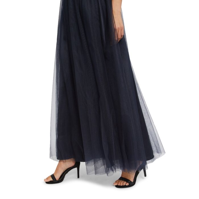 Ballkleid, salute-grau